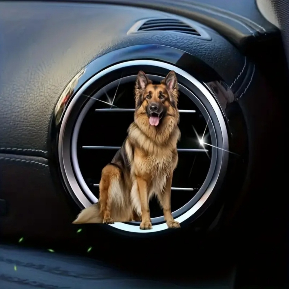 Cool 3D German Shepherd Car Air Freshner Clip